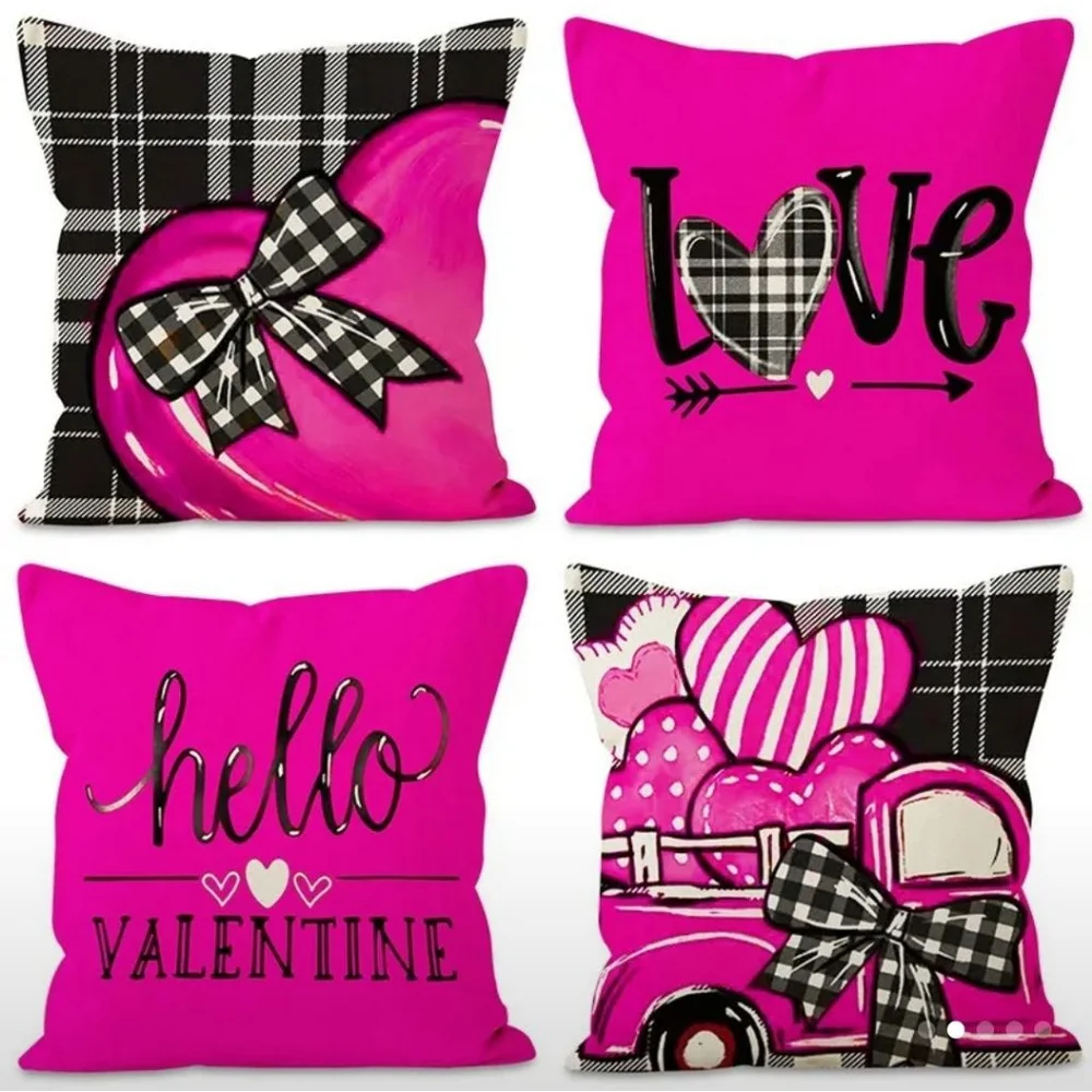 Unisex Unbranded Pillowcase Set Valentine's Day Pink